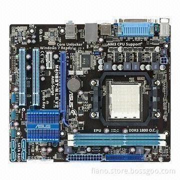 Computer Motherboard, Made of FR-4, 0.2mm Minimum Hole